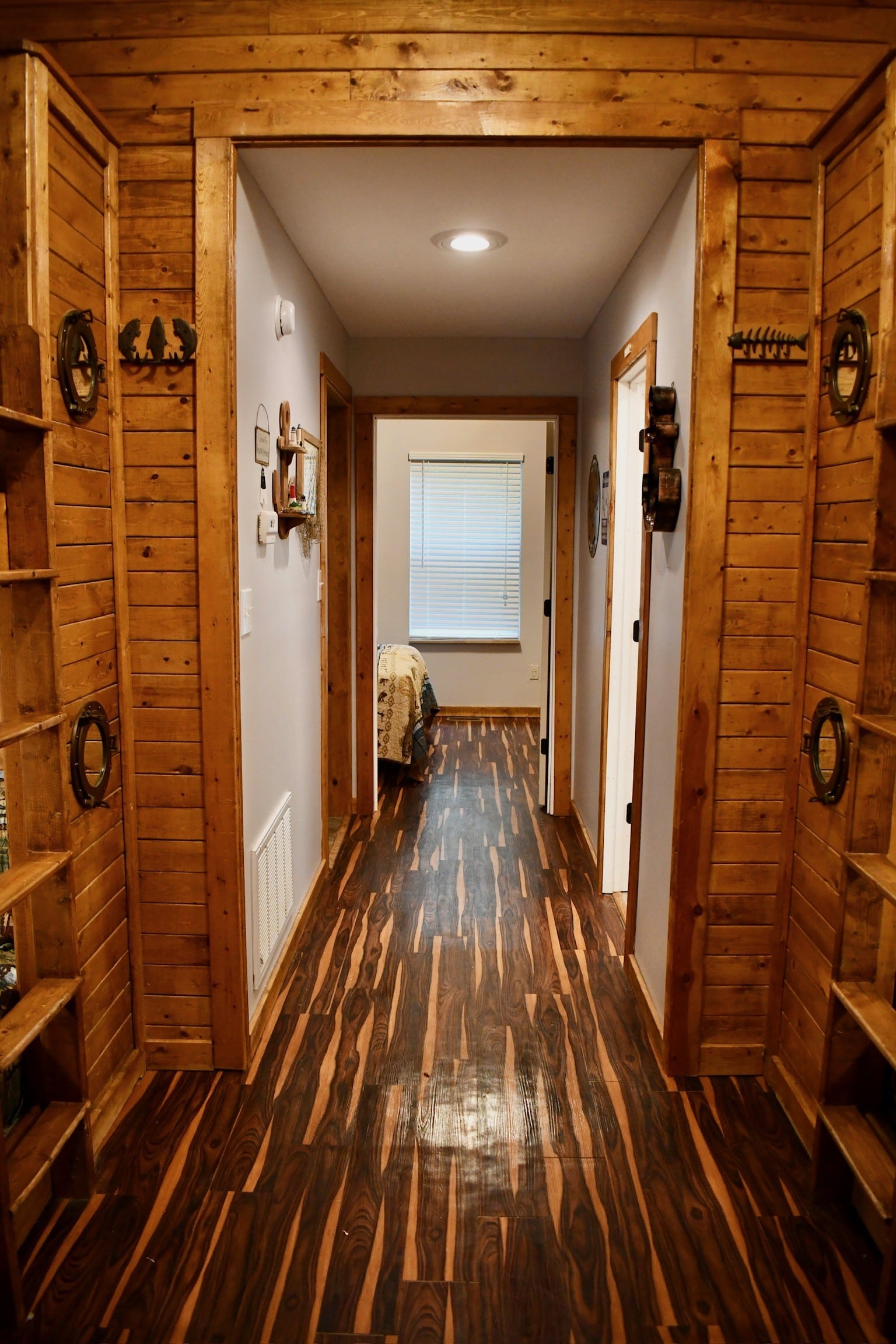 a room with a wooden floor