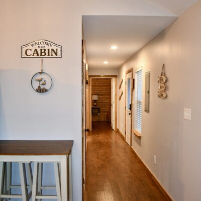 A Room With A Large Mirror