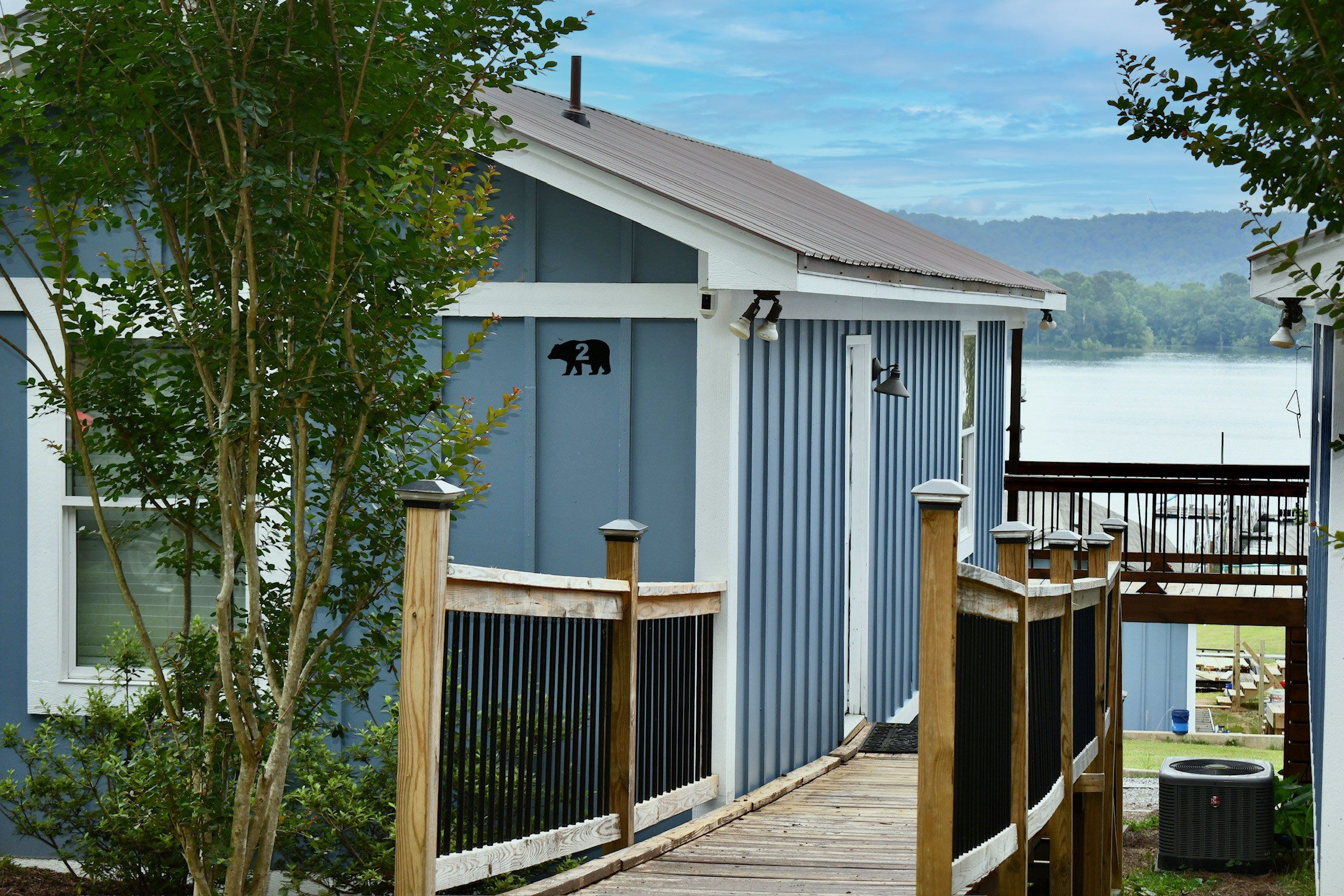 a house with trees in the background